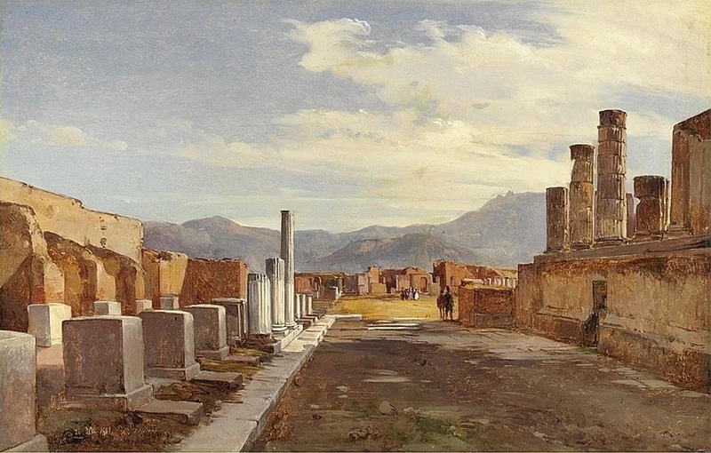 Visitatori a Pompei